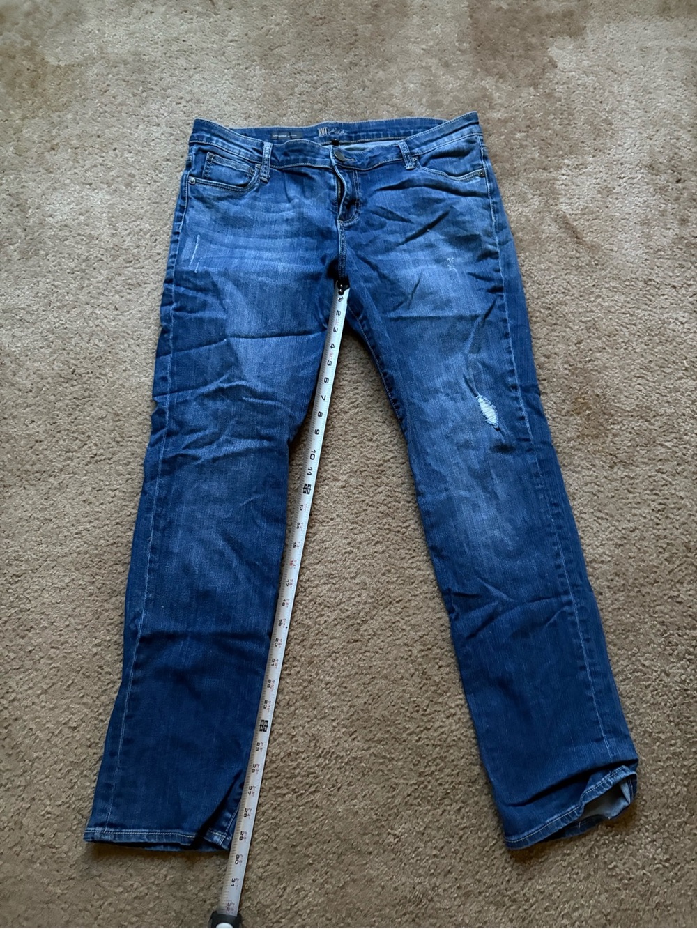 Kut from the Kloth Dark Blue Straight-Leg Jeans